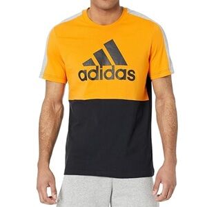 Adidas Men's Bold Orange and Black Tee small nwt